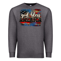 Charcoal Heather God bless America  4th of July Premium Sweatshirt - CowGirlArtShop