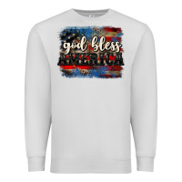 Dove Grey God bless America  4th of July Premium Sweatshirt - CowGirlArtShop