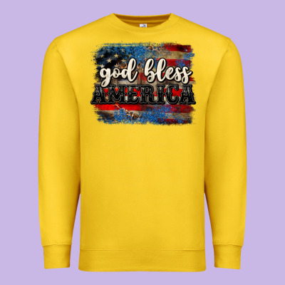 God Bless America  4th Of July Premium Sweatshirt Designed By Cowgirlartshop