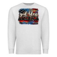Oatmeal Heather God bless America  4th of July Premium Sweatshirt - CowGirlArtShop