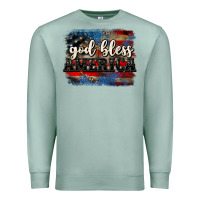 Seafoam God bless America  4th of July Premium Sweatshirt - CowGirlArtShop
