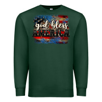 Sports Green God bless America  4th of July Premium Sweatshirt - CowGirlArtShop