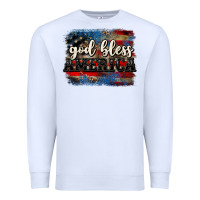 White God bless America  4th of July Premium Sweatshirt - CowGirlArtShop
