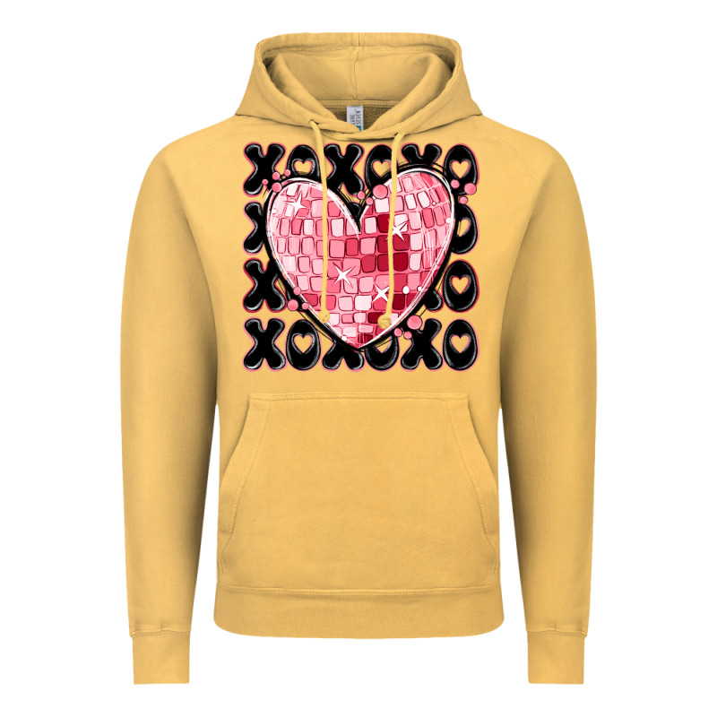 Xoxo Heart Valentine's Day Vintage Hoodie by MaliasSmallBusiness | Teevron