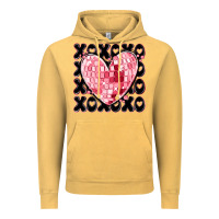 Vintage Mustard xoxo heart valentine's day Vintage Hoodie - MaliasSmallBusiness