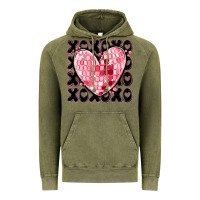 Vintage Olive xoxo heart valentine's day Vintage Hoodie - MaliasSmallBusiness