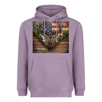 Lavender usa deer hunting Heavyweight Hoodie - CowGirlArtShop