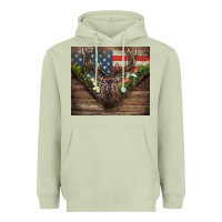 Matcha usa deer hunting Heavyweight Hoodie - CowGirlArtShop
