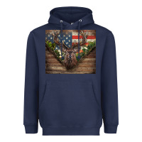 Navy usa deer hunting Heavyweight Hoodie - CowGirlArtShop