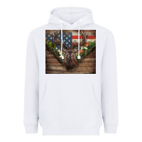 White usa deer hunting Heavyweight Hoodie - CowGirlArtShop