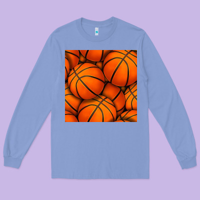 Basketball Seamless Pattern Long Sleeve Tee Designed By Bundleandbundleshop
