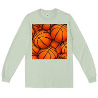 Matcha basketball seamless pattern Long Sleeve Tee - BundleAndBundleShop