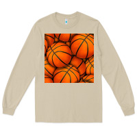 Mushroom basketball seamless pattern Long Sleeve Tee - BundleAndBundleShop