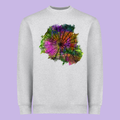 Halloween Spider Web For Patches Heavyweight Sweatshirt Designed By Bundleandbundleshop