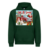 Forest Green Let It Snow Tumbler Urban Hoodie - FaDigitalArtStudio