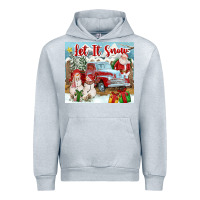 Heather Grey Let It Snow Tumbler Urban Hoodie - FaDigitalArtStudio