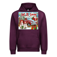 Mauve Wine Let It Snow Tumbler Urban Hoodie - FaDigitalArtStudio