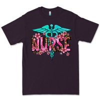 Plum floral nurse Premium Tee - AdoDesignShop