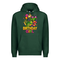 Sports Green 5 rd birthday girl t rex pink Premium Hoodie - CowGirlArtShop
