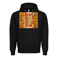 Black Fall Pumpkin Junkie Zipper Hoodie - texasbilliewilder
