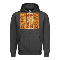 Charcoal Heather Fall Pumpkin Junkie Zipper Hoodie - texasbilliewilder