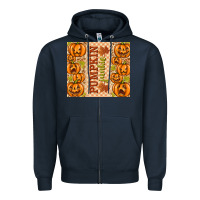 Navy Fall Pumpkin Junkie Zipper Hoodie - texasbilliewilder