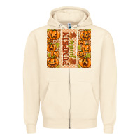 Sandshell Fall Pumpkin Junkie Zipper Hoodie - texasbilliewilder