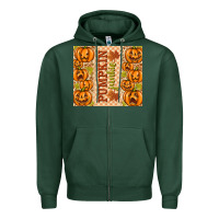 Sports Green Fall Pumpkin Junkie Zipper Hoodie - texasbilliewilder