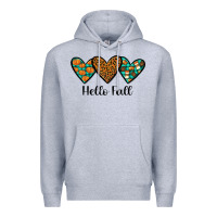 Heather Grey hello fall Premium Hoodie - JahusDesignShop