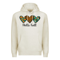 Oatmeal Heather hello fall Premium Hoodie - JahusDesignShop