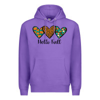 Purple hello fall Premium Hoodie - JahusDesignShop