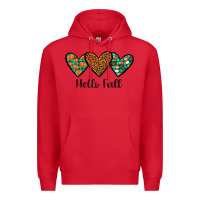 Red hello fall Premium Hoodie - JahusDesignShop