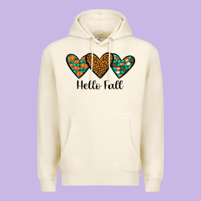 Hello Fall Premium Hoodie Designed By Jahusdesignshop