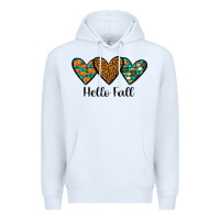 White hello fall Premium Hoodie - JahusDesignShop