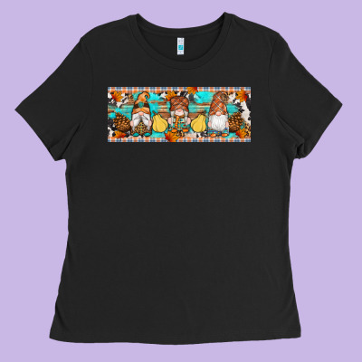 Fall Gnomes Ladies Tee Designed By Artiststas