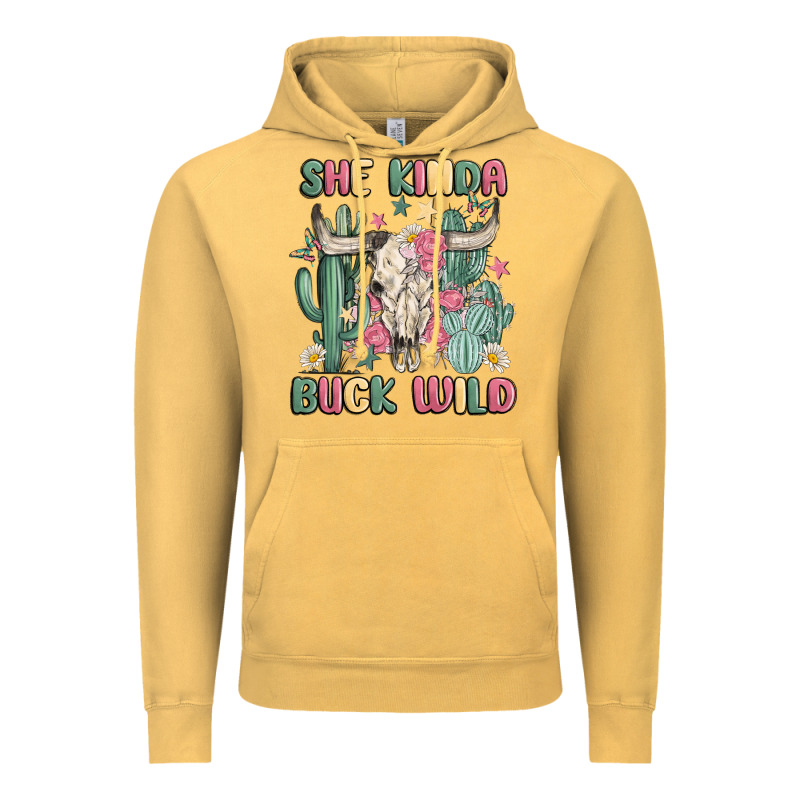 She Kinda Buck Wild Vintage Hoodie by MaliasSmallBusiness | Teevron