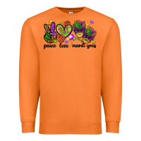 Carrot Peace Love Mardi Gras Premium Sweatshirt - HowdyJamesFarm