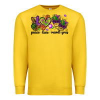 Peace Love Mardi Gras Premium Sweatshirt | Teevron