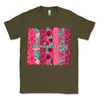 Army Green valentines day brushstroke background brushstroke Classic Tee - NancyCooperArtShop