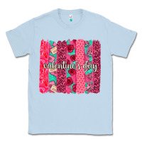 Dusty Blue valentines day brushstroke background brushstroke Classic Tee - NancyCooperArtShop