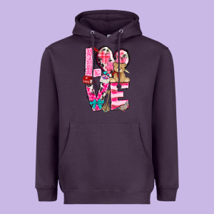 Love Valentine's Day Heavyweight Hoodie Designed By Howdyjamesfarm