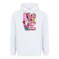 White Love Valentine's Day Heavyweight Hoodie - HowdyJamesFarm
