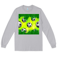 Moon Dust soccer balls with field  and tactics seamless pattern Long Sleeve Tee - BundleAndBundleShop