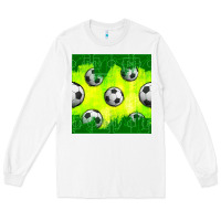 White soccer balls with field  and tactics seamless pattern Long Sleeve Tee - BundleAndBundleShop