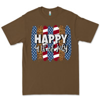 Cacao happy 4th of july brushstrokes Premium Tee - BundleAndBundleShop