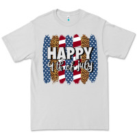 Dove Grey happy 4th of july brushstrokes Premium Tee - BundleAndBundleShop