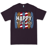 Plum happy 4th of july brushstrokes Premium Tee - BundleAndBundleShop