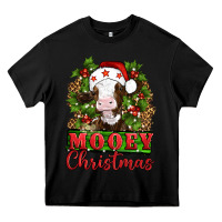 Black Mooey christmas Heavy Core Tee - Artiststas