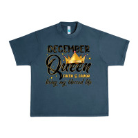 Midnight Navy december queen faith and favor living my blessed l Urban Heavy Tee - MaliasSmallBusiness