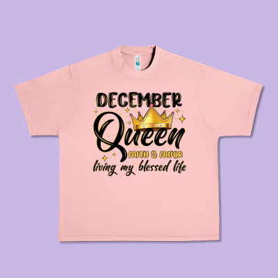 December Queen Faith And Favor Living My Blessed L Urban Heavy Tee Designed By Maliassmallbusiness